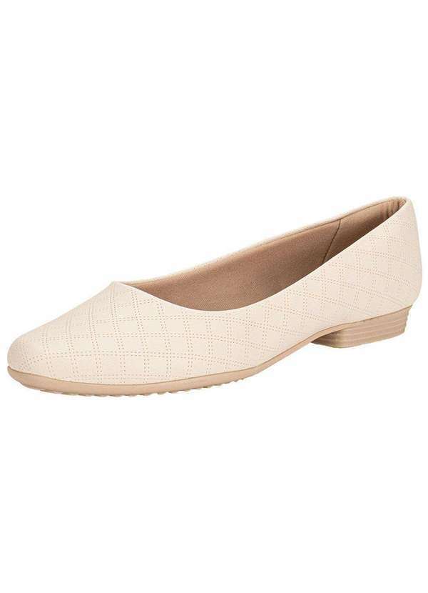 Vista 2 Sapatilha Feminina Flat Piccadilly 250115 Marfim Piccadilly