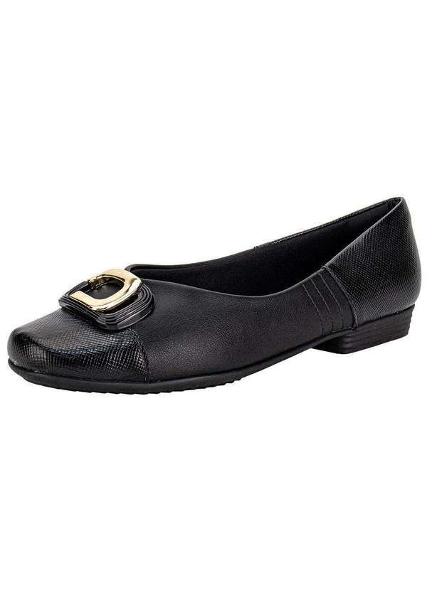 Vista 2 Sapatilha Feminina Flat Piccadilly 250262 Preto