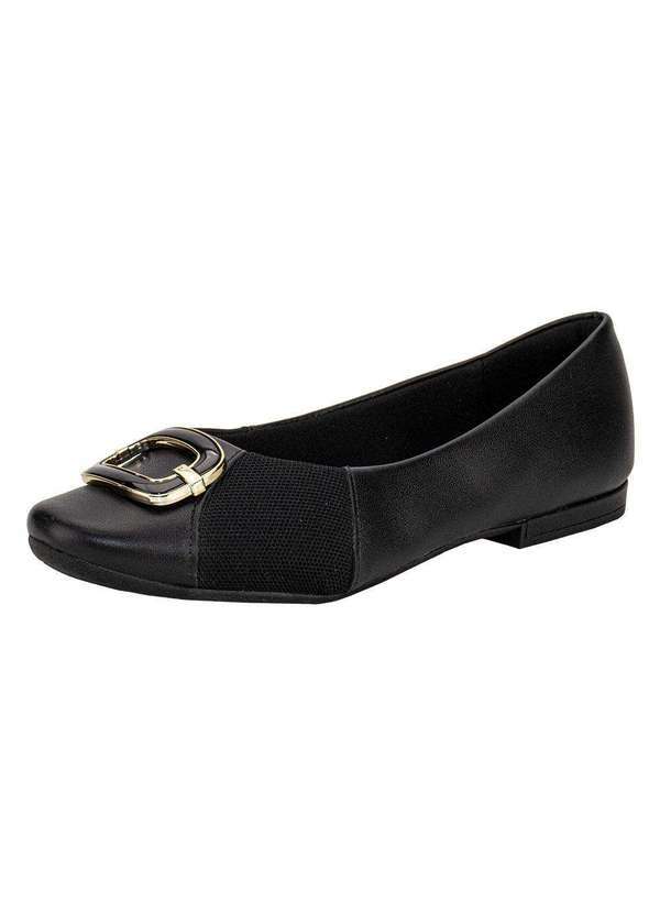 Vista 2 Sapatilha Feminina Flat Usaflex Mm0104 - Preto Usaflex