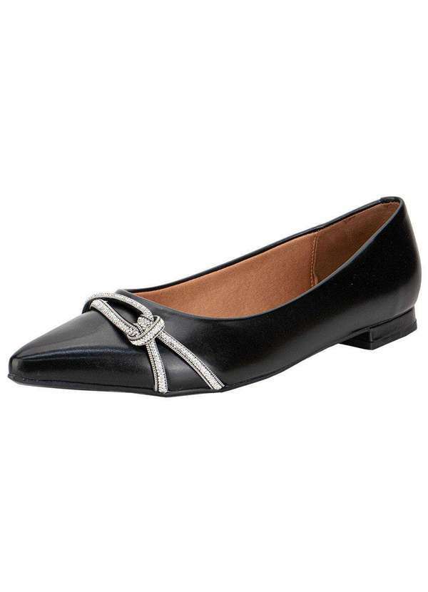 Vista 2 Sapatilha Feminina Flat Vizzano 12061006 - Preto VIZZANO