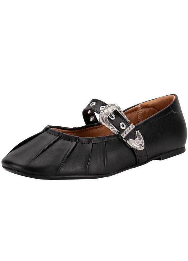 Vista 2 Sapatilha Feminina Flat Vizzano 1443104 - Preto