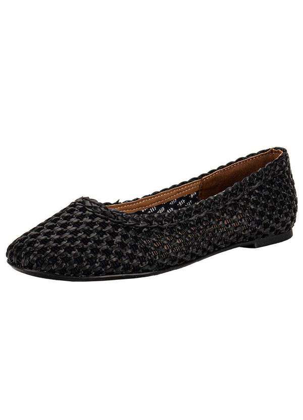 Vista 2 Sapatilha Feminina Flat Vizzano 1443106 - Preto