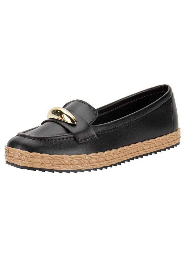 Vista 2 Mocassim Feminino Moleca 5696335 - Preto MOLECA