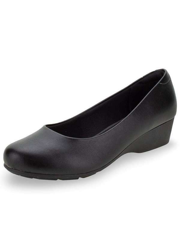 Vista 2 Sapato Feminino Anabela Modare - 7014200 - Preto 01 MODARE
