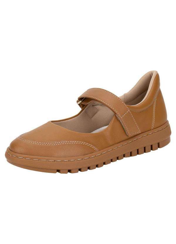 Vista 2 Sapato Feminino Flat Piccadilly 937007 - Caramelo Piccadilly