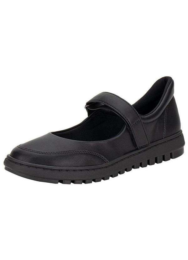 Vista 2 Sapato Feminino Flat Piccadilly 937007 - Preto Piccadilly
