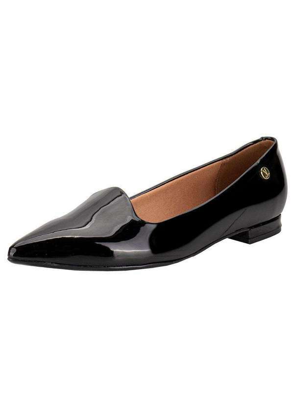 Vista 2 Sapato Feminino Flat Vizzano 1206261 Verniz/Preto VIZZANO