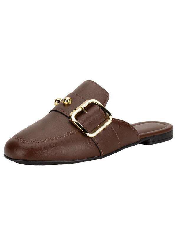 Vista 2 Sapato Feminino Mule Beira Rio 4323111 - Café BEIRA RIO