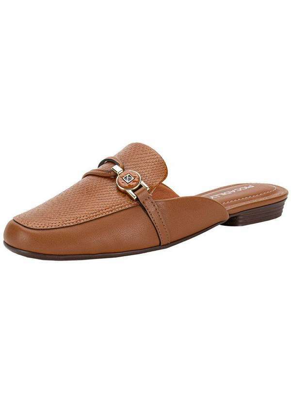 Vista 2 Sapato Feminino Mule Piccadilly 250264 Caramelo Piccadilly