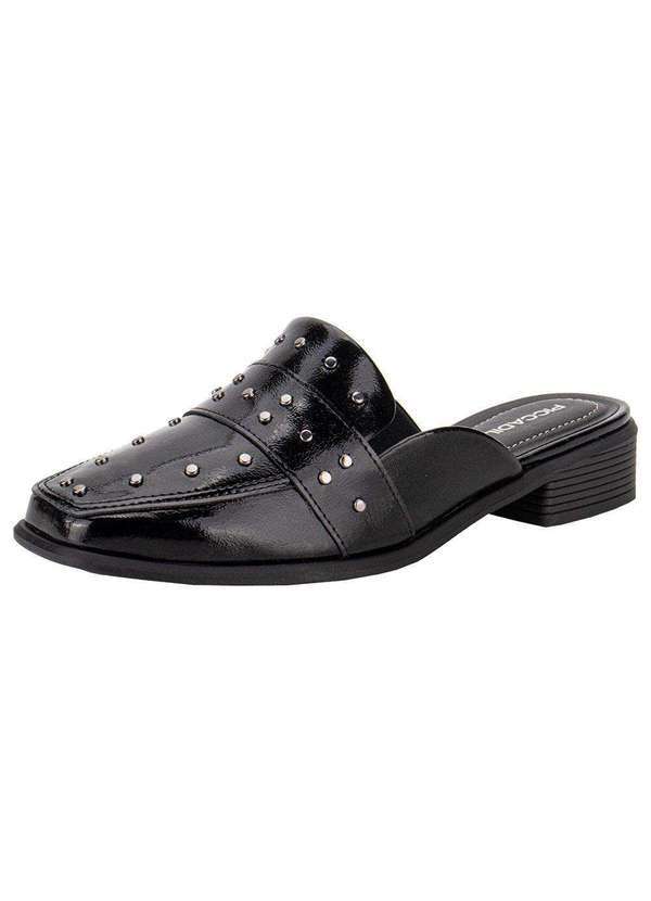 Sapato Feminino Mule Piccadilly 662001 - Verniz/Preto