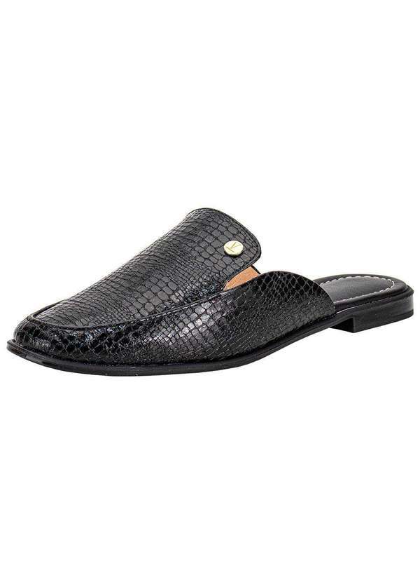 Vista 2 Sapato Feminino Mule Vizzano 1376109 Preto/Croco VIZZANO