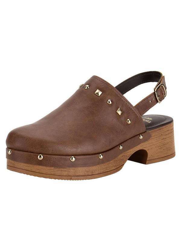 Vista 2 Sapato Feminino Salto Grosso Dakota D0102 - Café Dakota