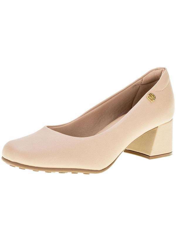 Vista 2 Sapato Feminino Salto Grosso Modare - 7373100 Bege
