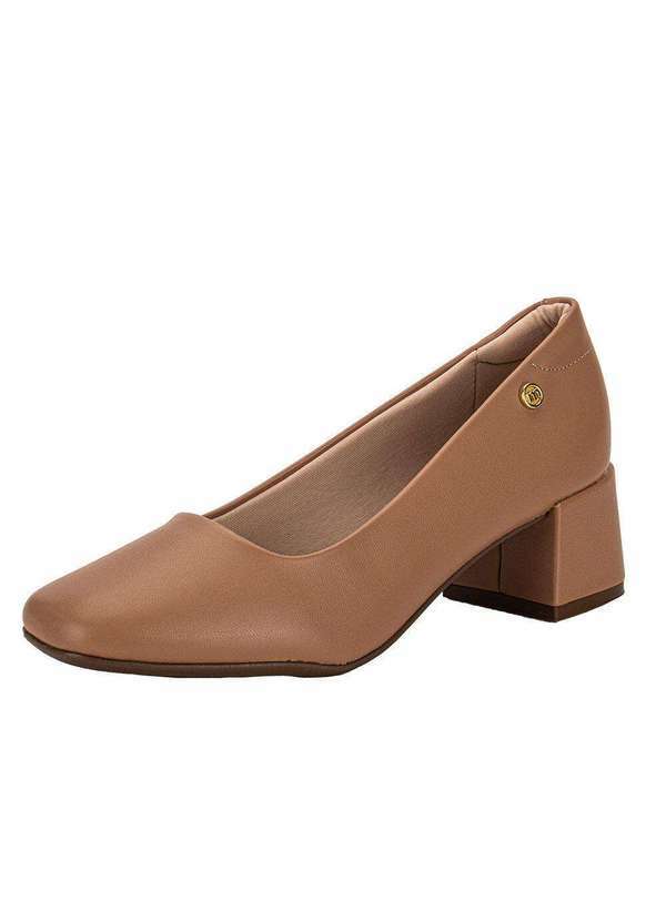 Vista 2 Sapato Feminino Salto Grosso Moleca 5822100 - Salmão MOLECA