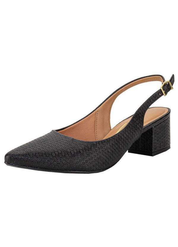 Vista 2 Sapato Feminino Salto Grosso Vizzano 1220311 - Preto VIZZANO