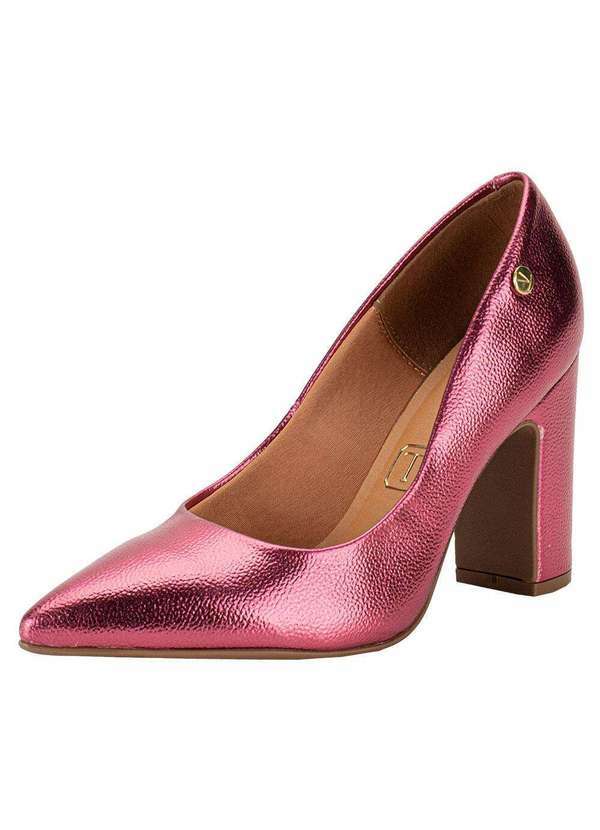 Vista 2 Sapato Feminino Salto Grosso Vizzano 1285400 - Pink