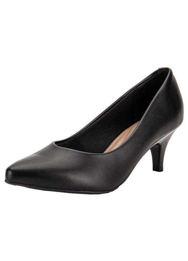 Vista 2 Scarpin Feminino Salto Fino Beira Rio 40761301 - Preto BEIRA RIO