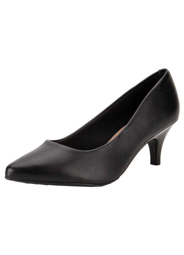 Vista 2 Scarpin Feminino Salto Fino Beira Rio 40761350 Preto BEIRA RIO