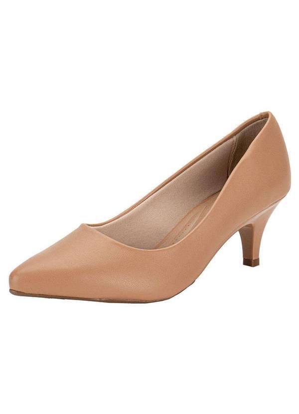Vista 2 Scarpin Feminino Salto Fino Beira Rio 40761350 Salmão BEIRA RIO
