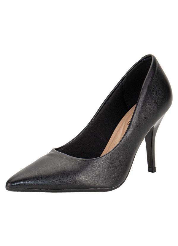 Vista 2 Scarpin Feminino Salto Fino Beira Rio 41221400 - Preto BEIRA RIO