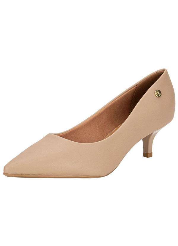 Vista 2 Scarpin Feminino Salto Fino Vizzano 1122828 - Bege VIZZANO