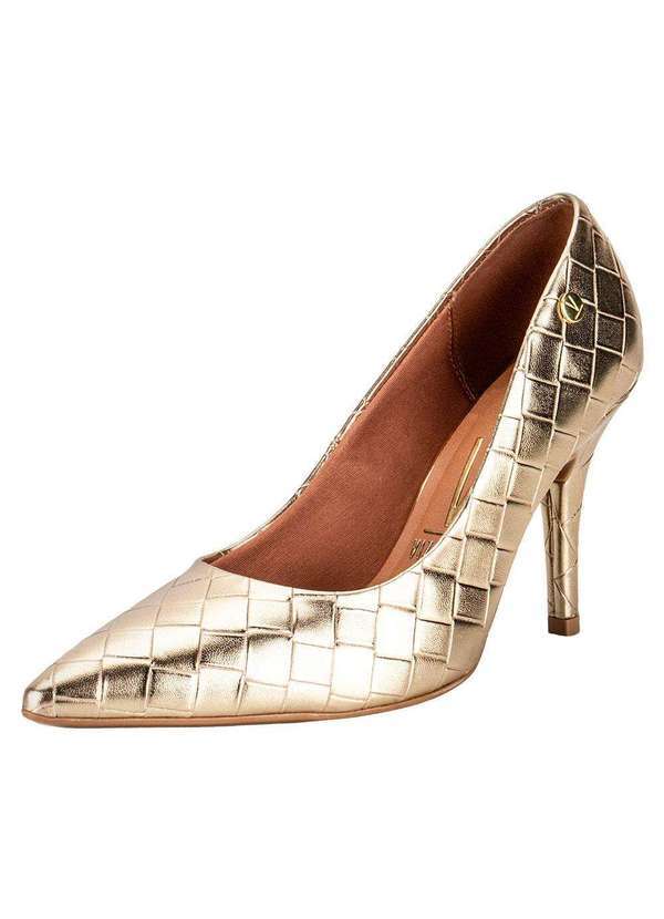 Scarpin Feminino Salto Fino Vizzano 11841501 - Ouro