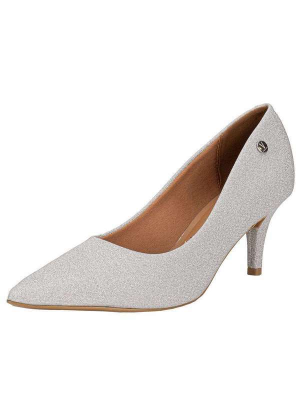 Vista 2 Scarpin Feminino Salto Fino Vizzano 1185702 - Prata VIZZANO