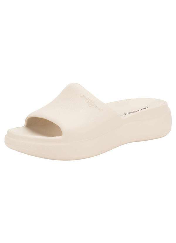 Vista 2 Tamanco Feminino Anabela Marshamallow Piccadilly C238003 Marfim Piccadilly