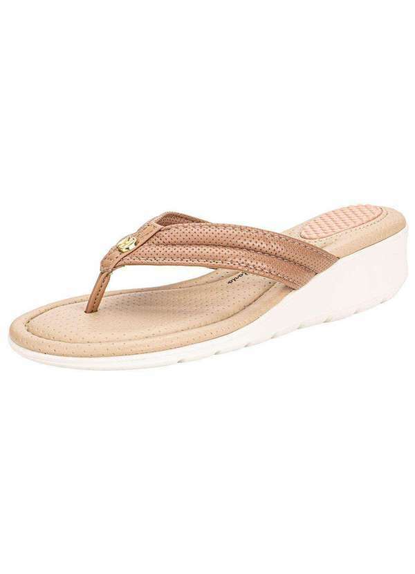 Vista 2 Tamanco Feminino Anabela Modare 7190106 Salmão MODARE