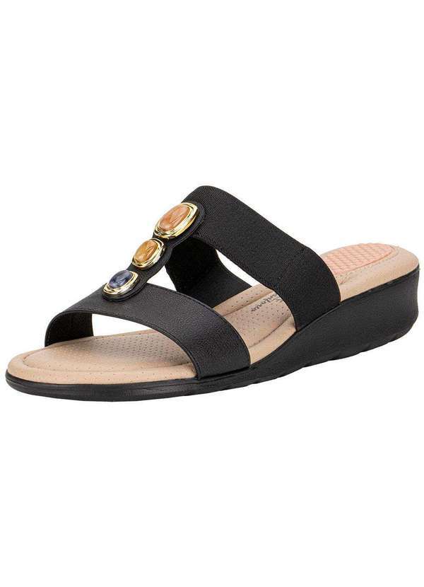 Vista 2 Tamanco Feminino Anabela Modare 7190107 - Preto MODARE