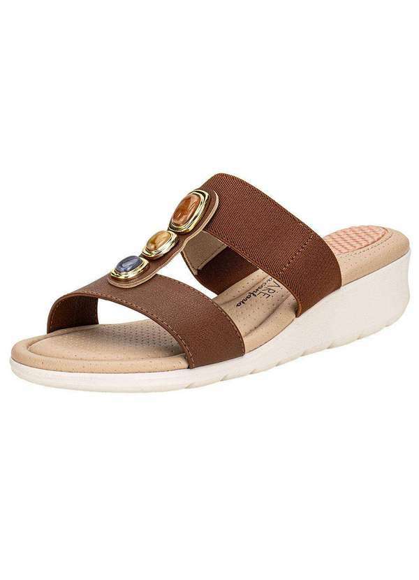 Vista 2 Tamanco Feminino Anabela Modare 7190107 - Chocolate MODARE