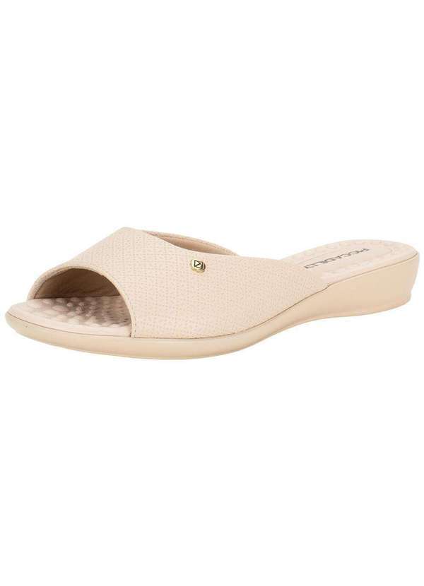 Vista 2 Tamanco Feminino Anabela Piccadilly 500352 Marfim Piccadilly