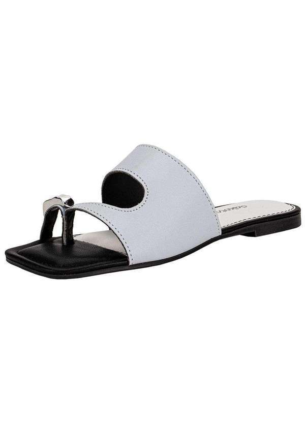 Vista 2 Tamanco Feminino Flat Dakota Y9932 Azul/Preto Dakota