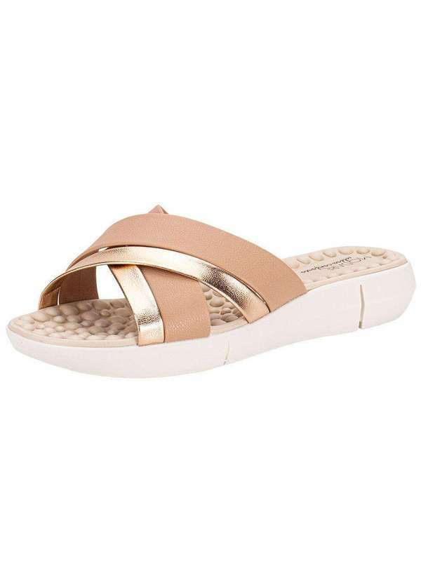 Vista 2 Tamanco Feminino Flat Modare 7142144 Salmão MODARE