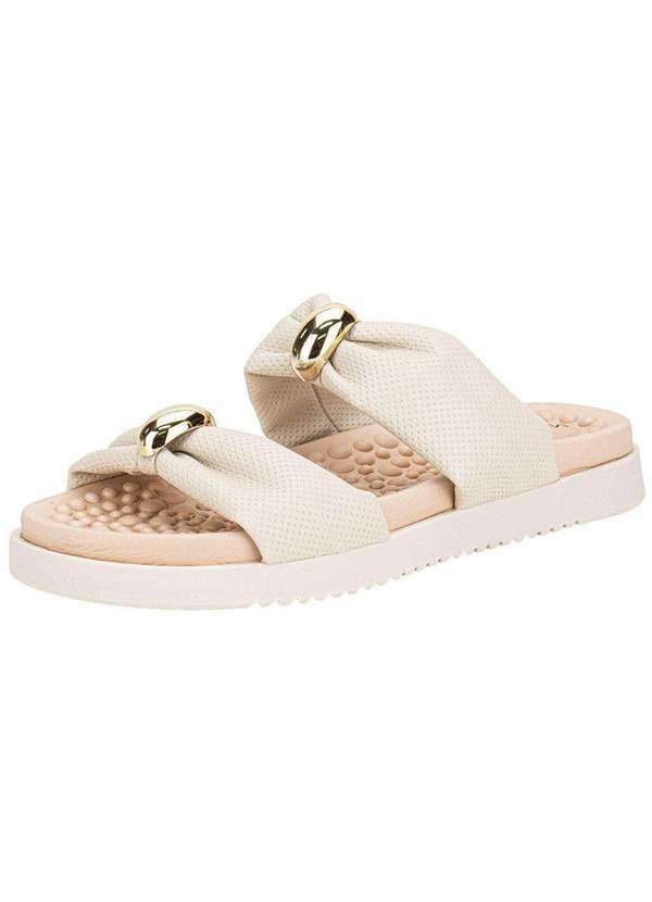 Vista 2 Tamanco Feminino Flat Modare 7178122 - Marfim MODARE