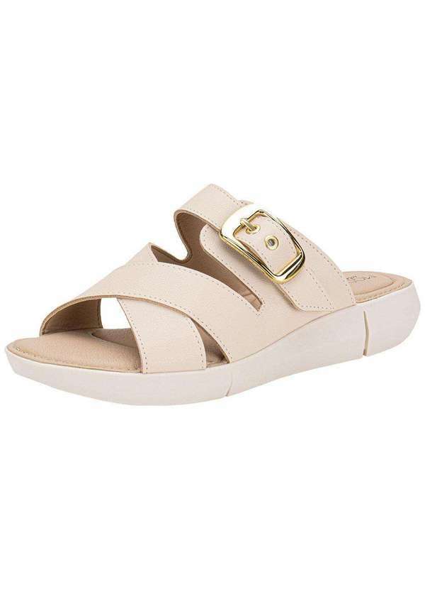 Vista 2 Tamanco Feminino Flat Modare 7199115 Marfim MODARE