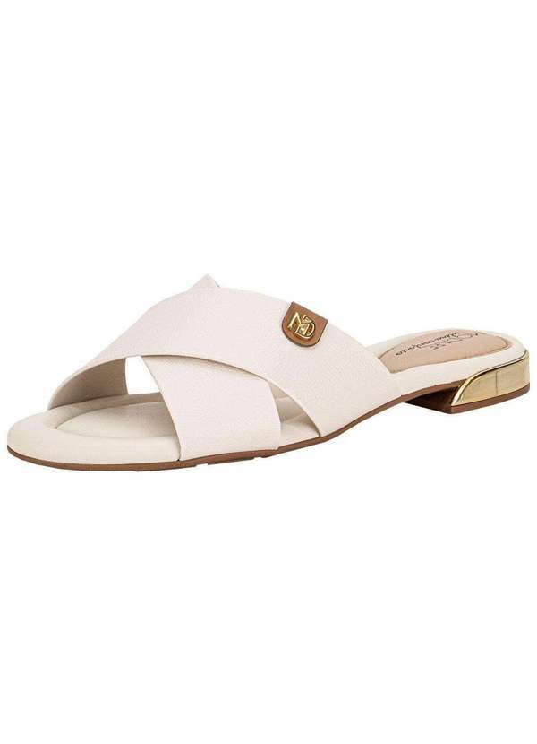 Vista 2 Tamanco Feminino Flat Modare 7217100 Marfim MODARE