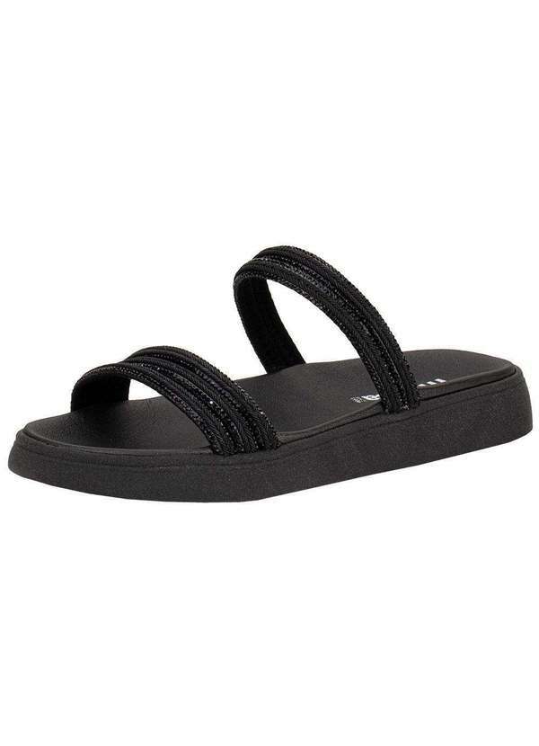 Vista 2 Tamanco Feminino Flat Moleca 5469135 Preto MOLECA