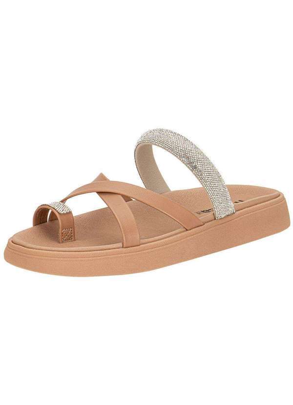 Vista 2 Tamanco Feminino Flat Moleca 5469147 - Salmão
