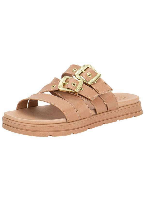 Vista 2 Tamanco Feminino Flat Moleca 5490124 - Salmão