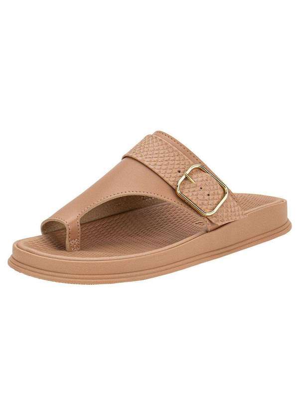 Vista 2 Tamanco Feminino Flat Moleca 5556102 - Salmão