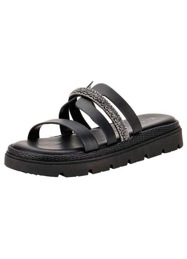 Vista 2 Tamanco Feminino Flat Ramarim 2429202 - Preto RAMARIM