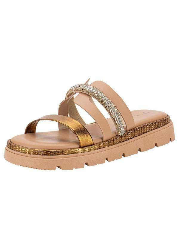 Vista 2 Tamanco Feminino Flat Ramarim 2429202 - Bronze RAMARIM