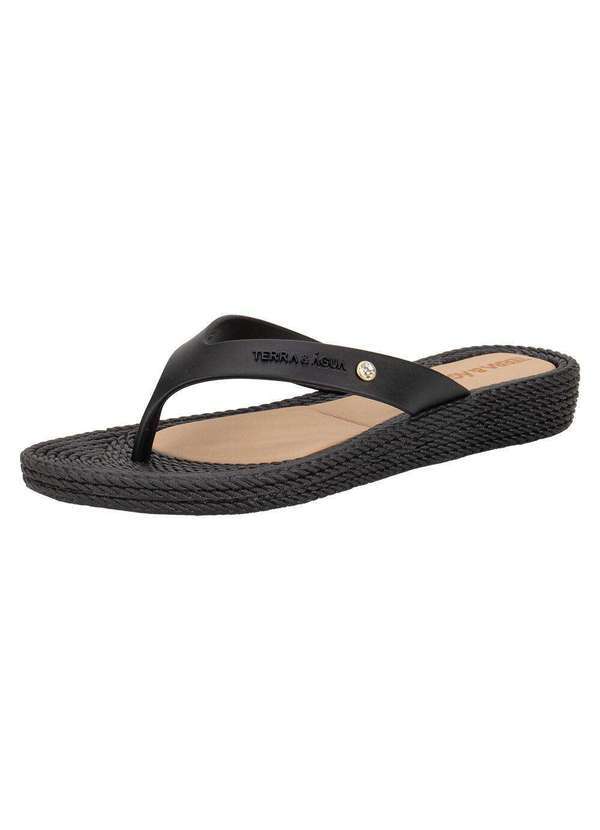 Vista 2 Tamanco Feminino Flat Terra & Água 210012 Preto Terra & Agua
