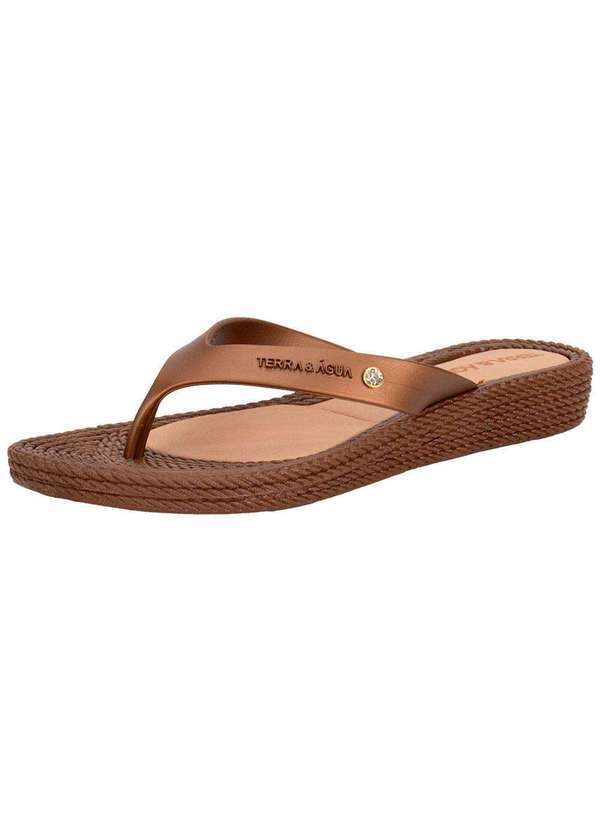 Vista 2 Tamanco Feminino Flat Terra & Água 210012 Bronze Terra & Agua