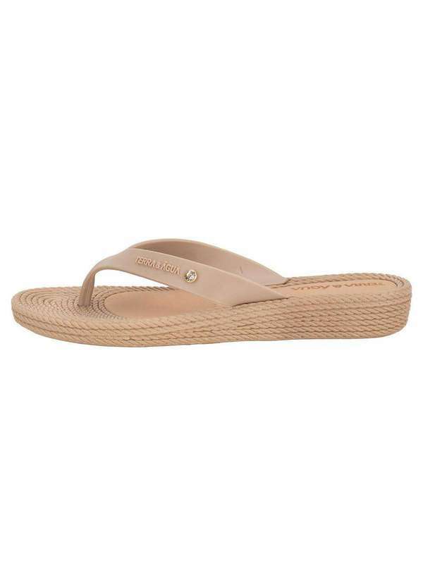 Vista 2 Tamanco Feminino Flat Terra & Água 210012 Bege Terra & Agua