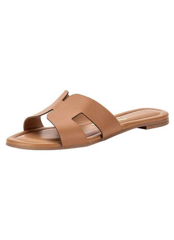 Vista 2 Tamanco Feminino Flat Vizzano 6371367 - Camel VIZZANO