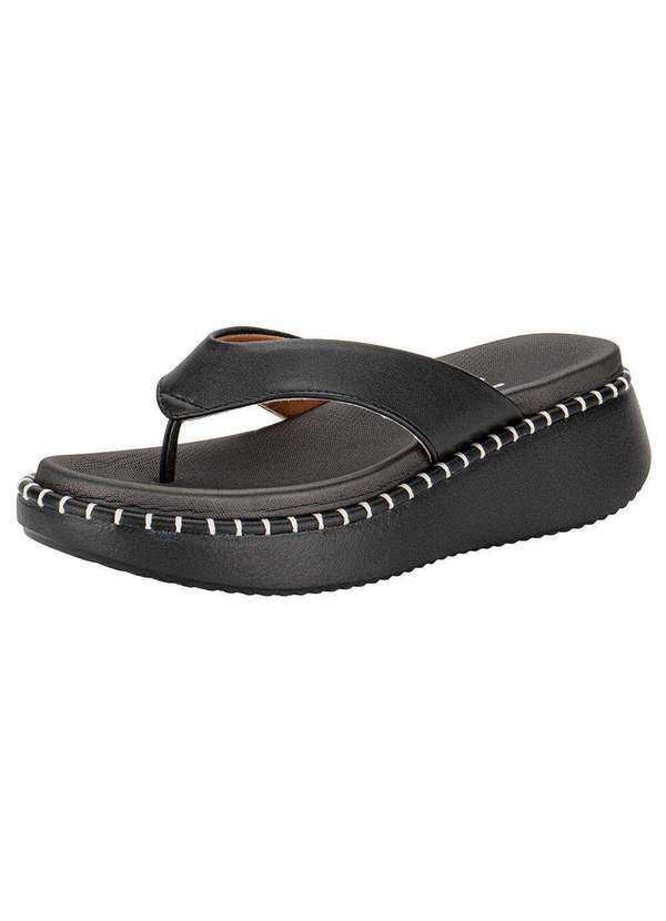 Vista 2 Tamanco Feminino Flat Vizzano 6519104 - Preto