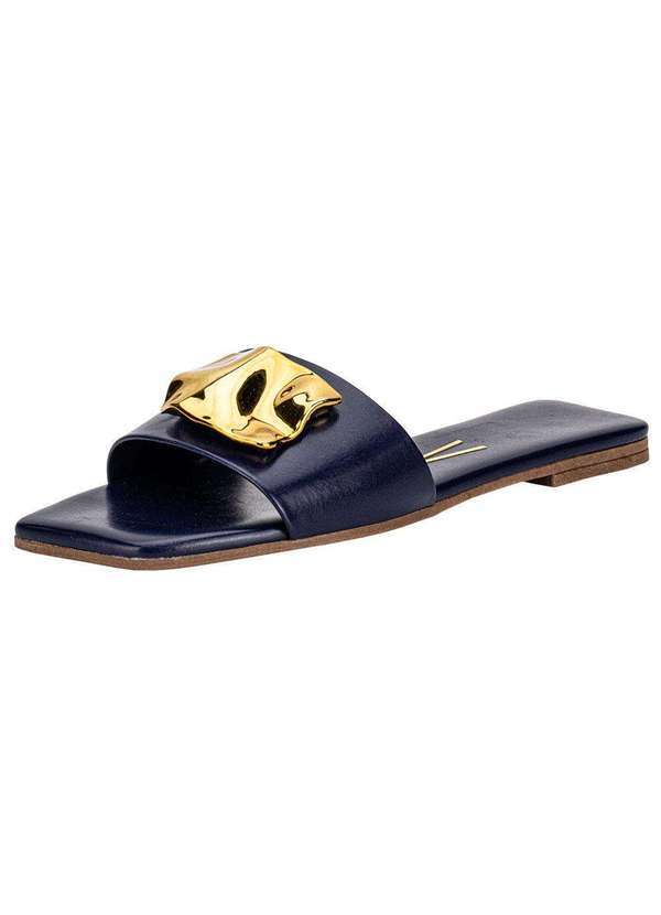 Vista 2 Tamanco Feminino Flat Vizzano 6553100 - Marinho VIZZANO
