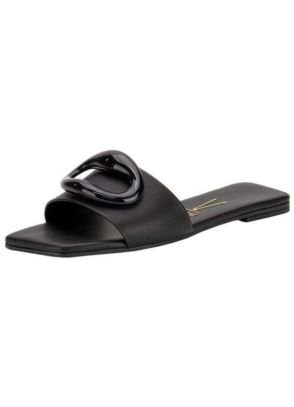 Vista 2 Tamanco Feminino Flat Vizzano 6553101 - Preto VIZZANO